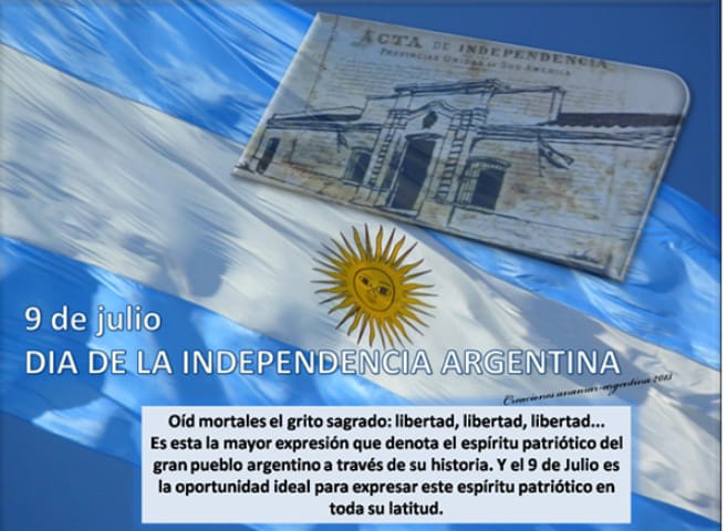 9 DE JULIO: DÍA DE LA INDEPENDENCIA ARGENTINA