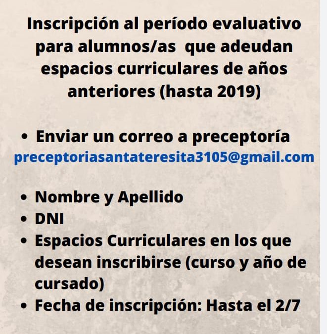 INFORMACIÓN IMPORTANTE